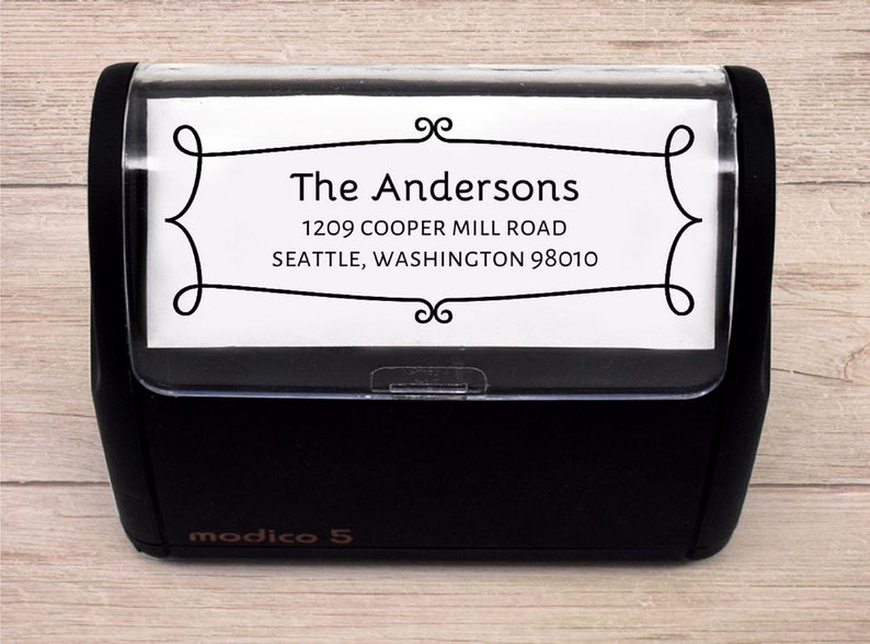 deco frame stamp self inking address stamp self inking stamp personalized address stamp custom stamp Address Stamp custom address