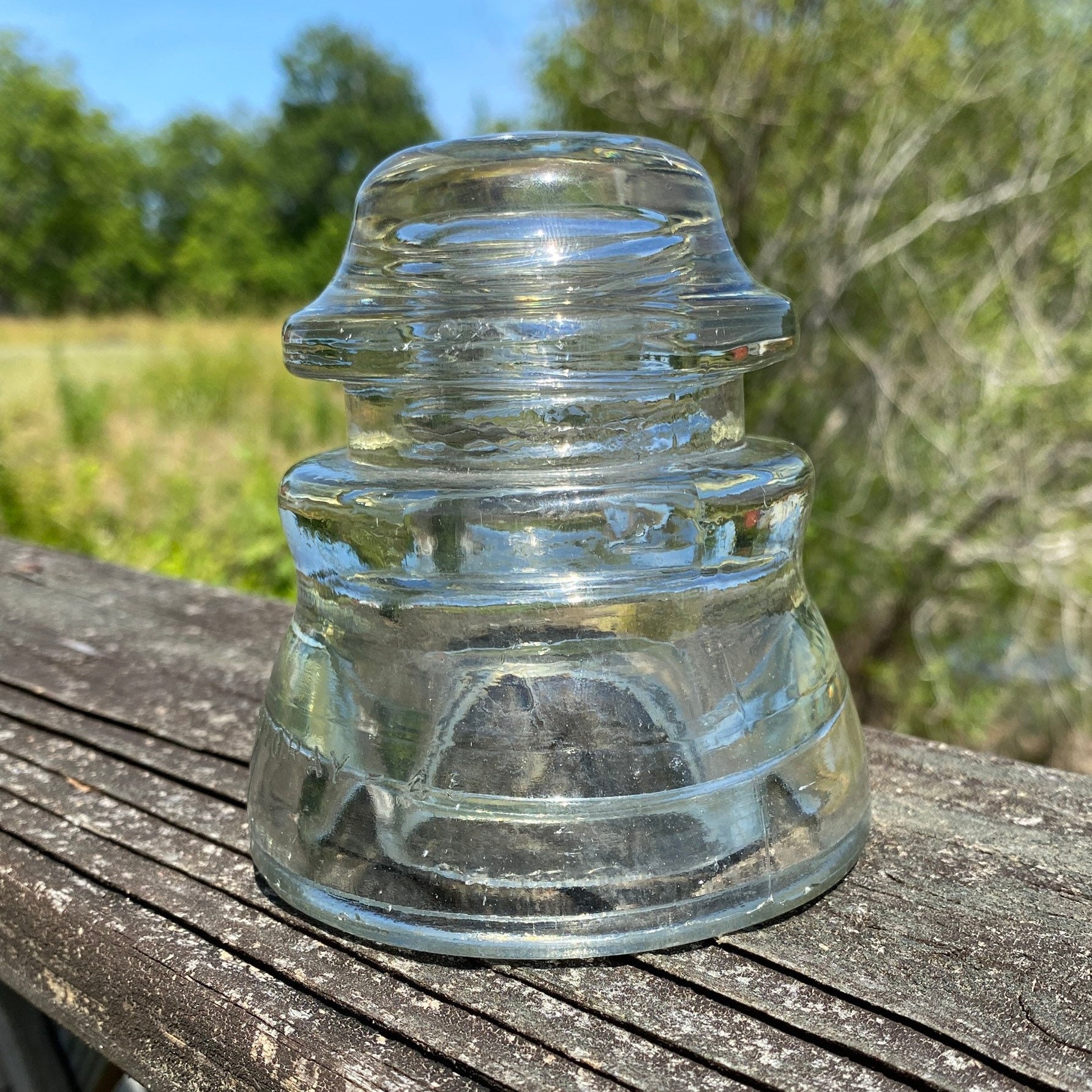 1944 Beehive Hemingray-45 Insulator Hemingray Clear W/ Smooth Base ...