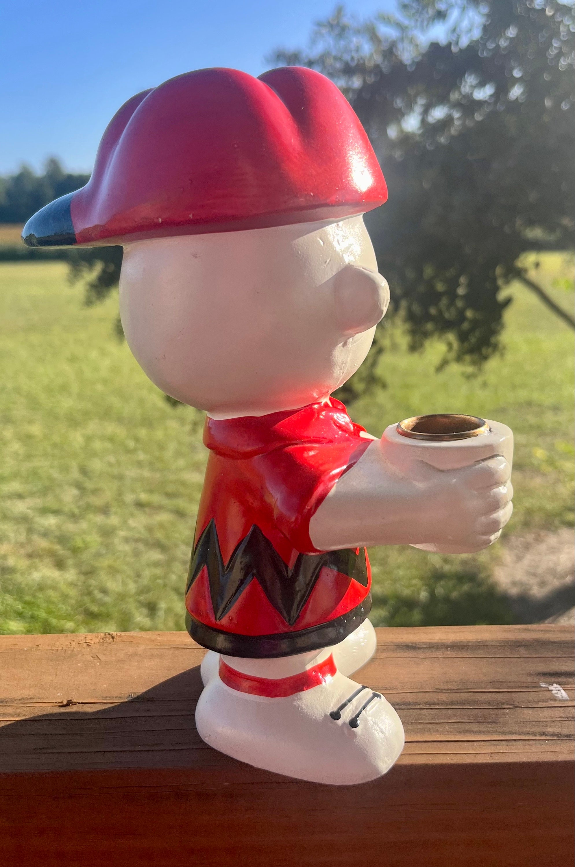 Vintage Hallmark Charlie Brown Candle Holder, Peanuts Collectible