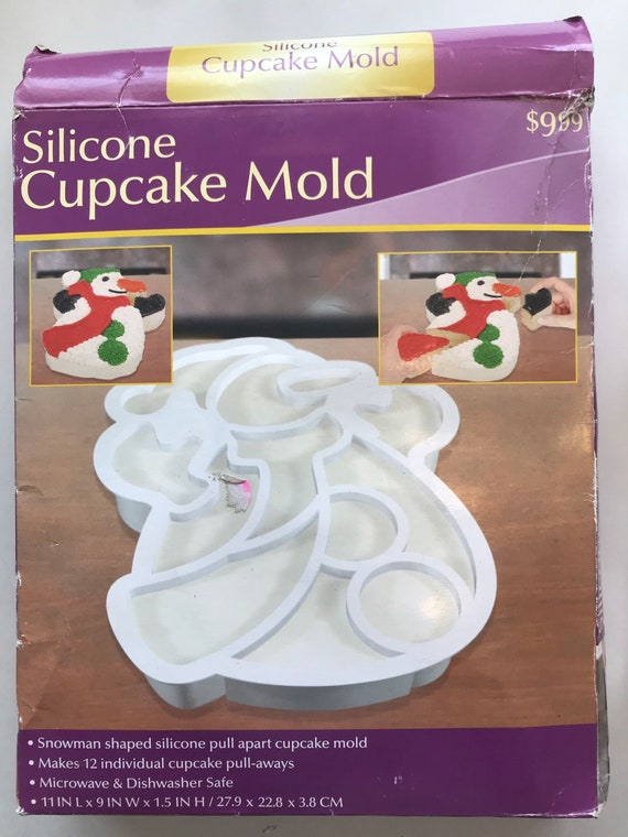 Silicone Cupcake Mold Snowman Shaped Silicone Pull Apart Cupcake