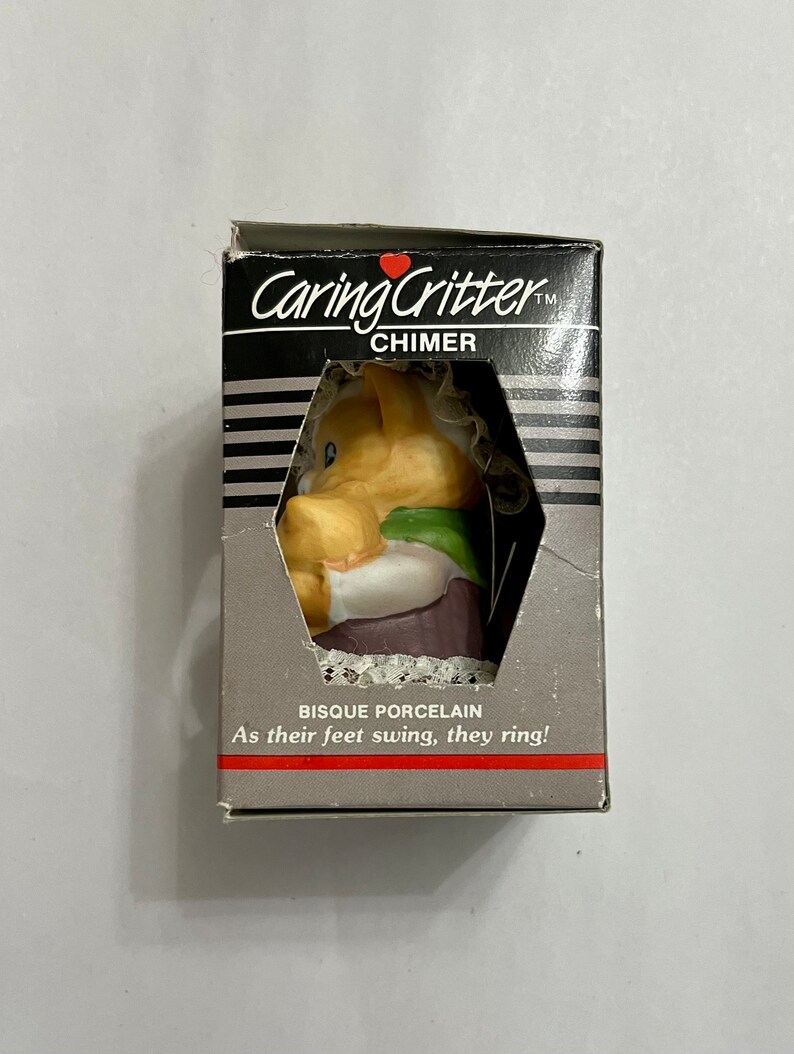 Vintage Caring Critter Chimes Christmas Ornament Bell Ornament Chimes