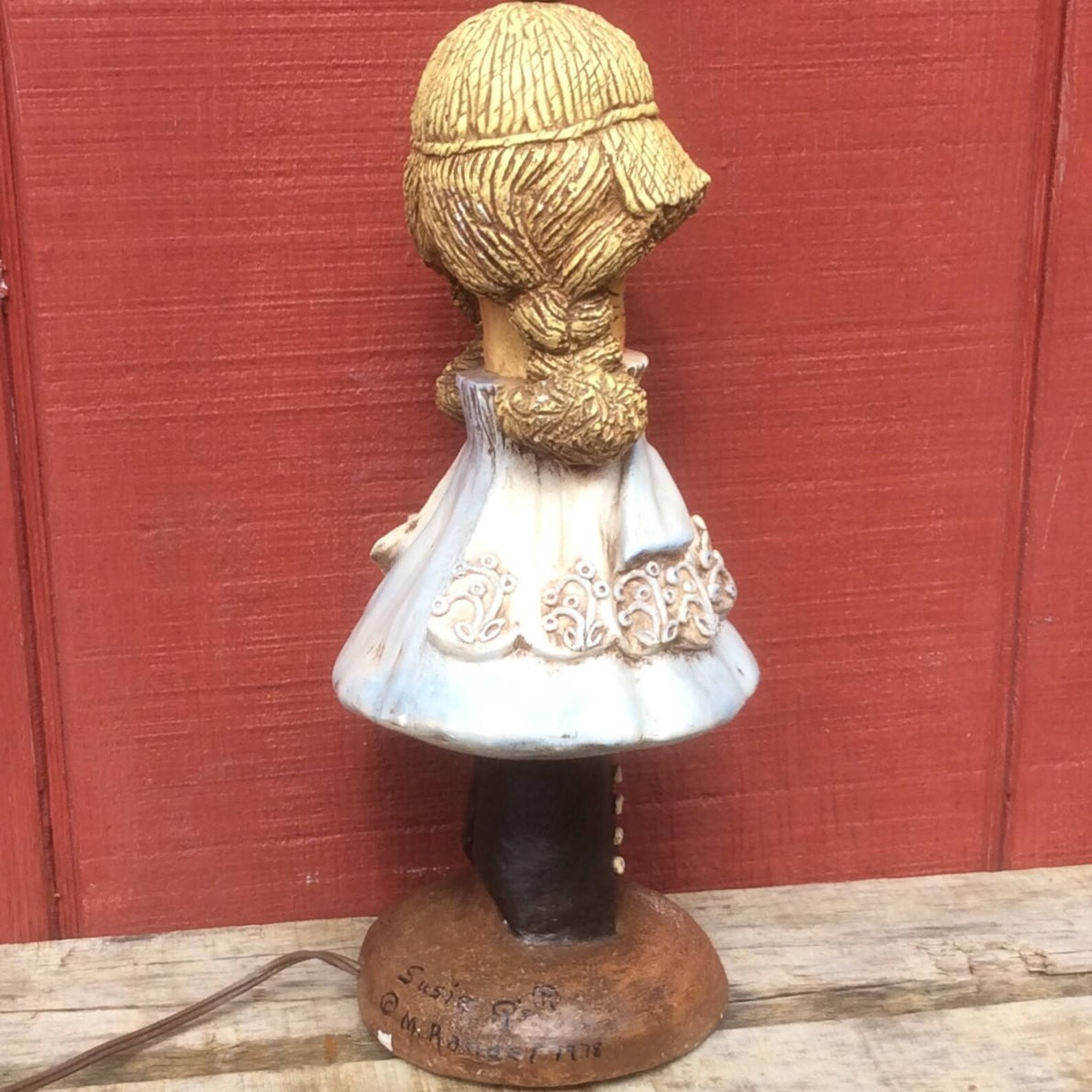Doll Lamp Vintage Doll Lamp Unique 1978 Light Handpainted Etsy
