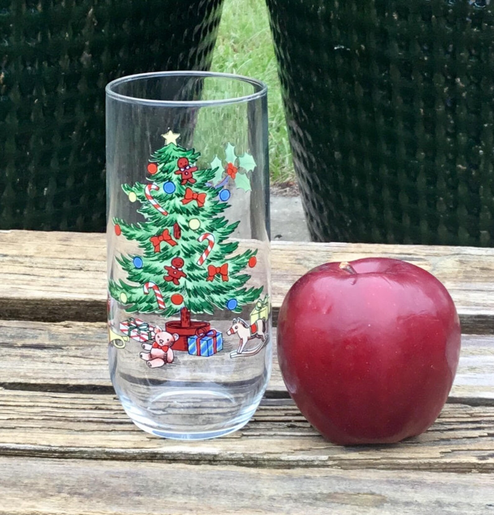 7 Glasses / 1 Lamp Christmas Drinkware Glass Mug Cup with Mini Etsy