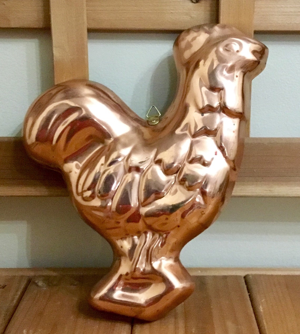 vintage-pollo-roster-cobre-aluminio-metal-cocina-molde-etsy