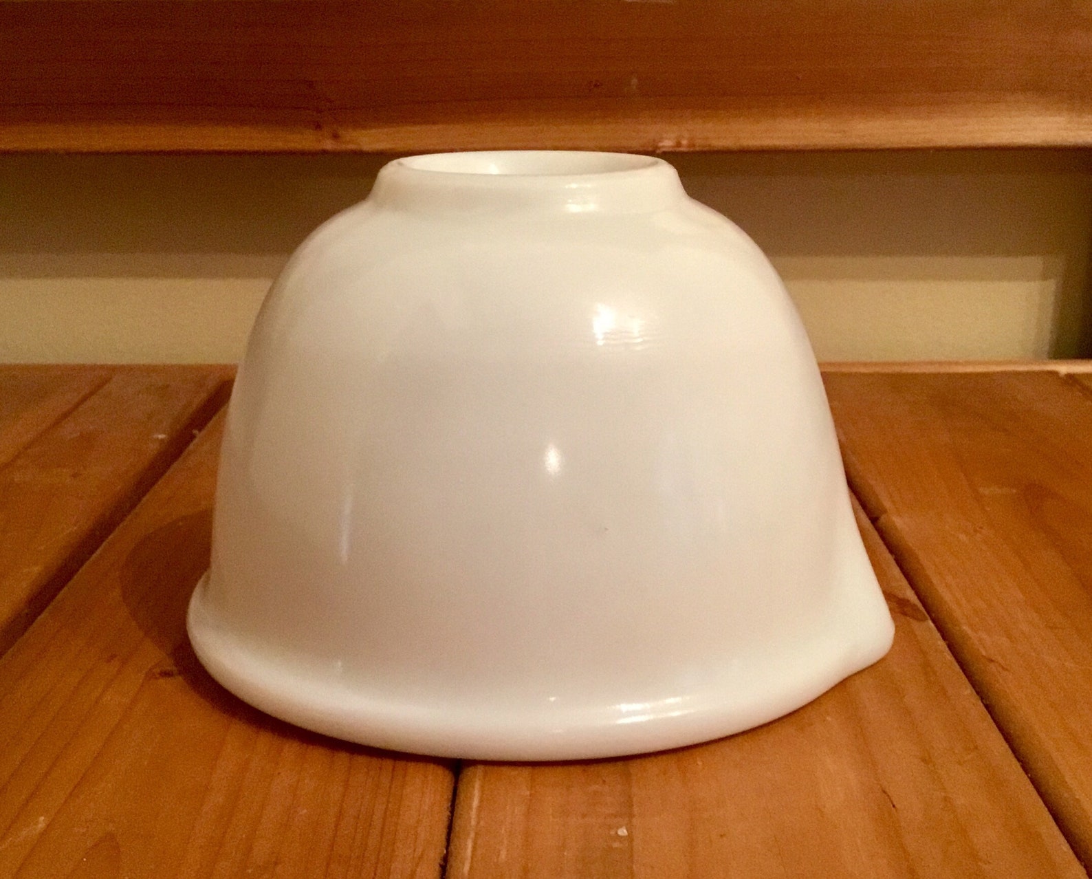 White Mixing Bowl / Milk Glass Mixing Bowl With Pour Spout Etsy