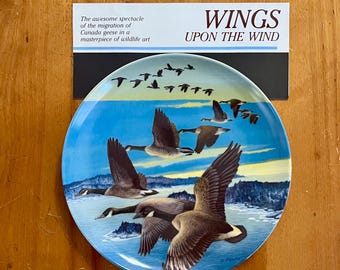 SOUTHWARD BOUND Canada Goose Fifth Plate In The " Wings Upon The Wind" Collection From Dominion China Ltd / by Wildlife Artist Donald Pentz