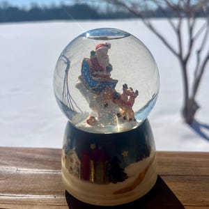 Snow Globe Water Ball Snow Globe Plays &quot;You Better Watch Out You Better Not Cry Santa Clause Is Coming To Town&quot;