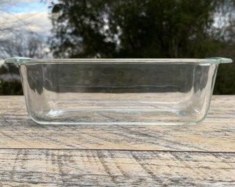 Clear PYREX 213-R Vintage Loaf Pan - 1.5 QT Liter Corning 213 Clear Glass