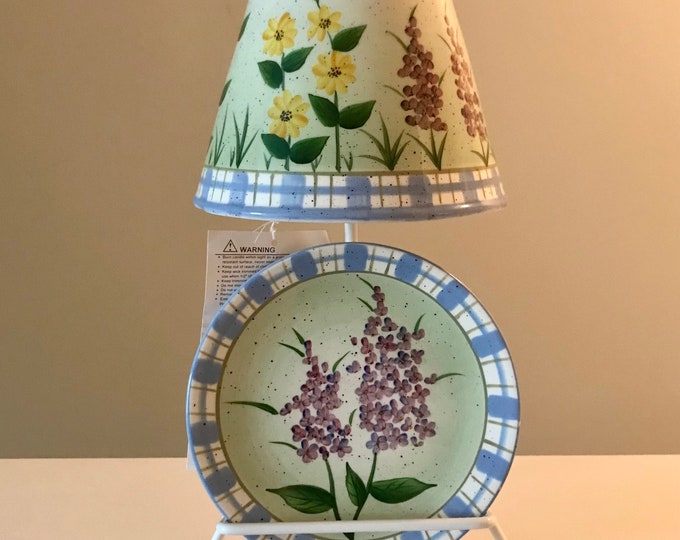 Home Interior 4pc Candle Shade Toppervotive Holdercollector Plate