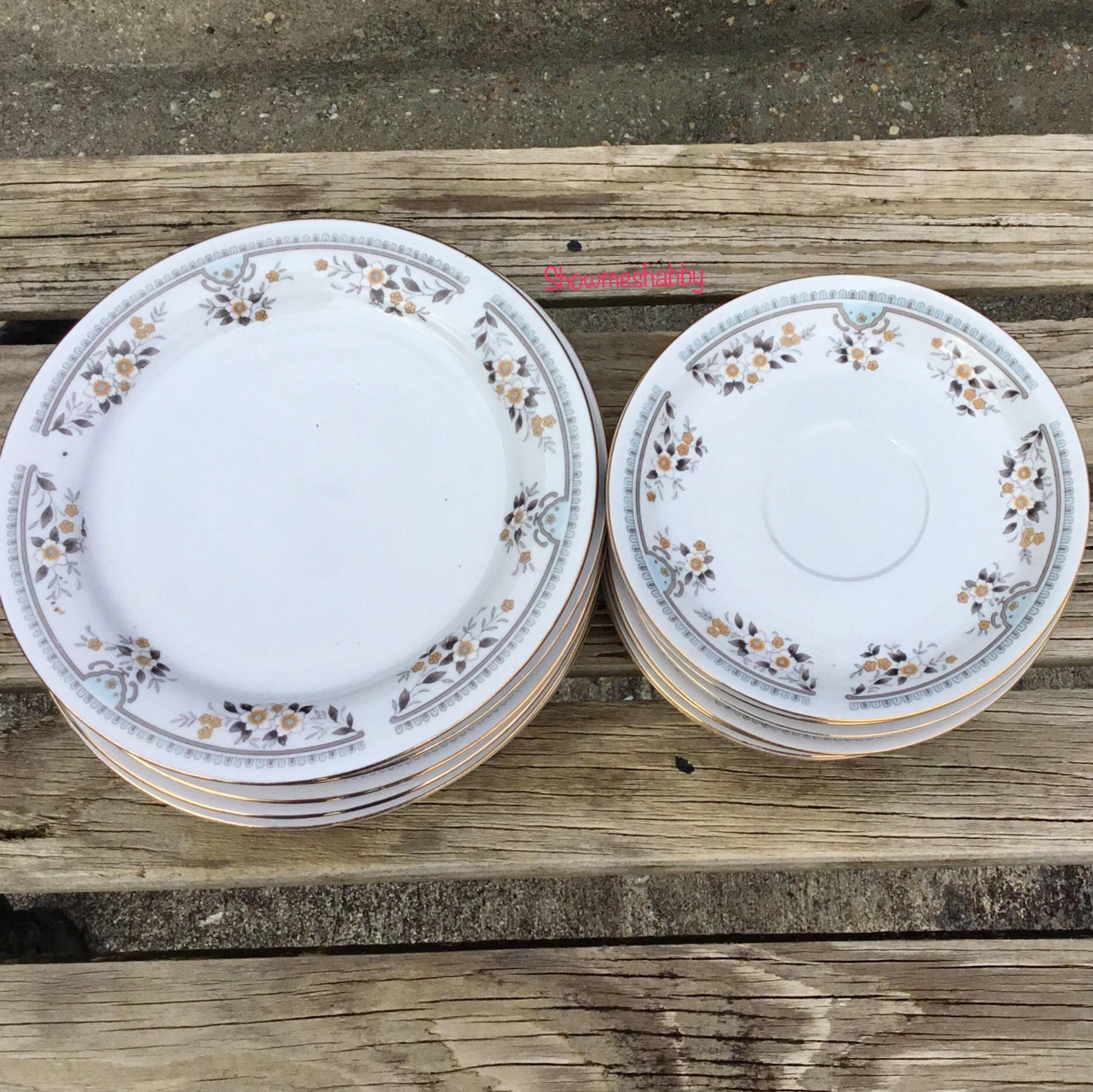 7 Saucer Plates Dishes 7 Salad Plates Dishes Teacup Saucer Etsy