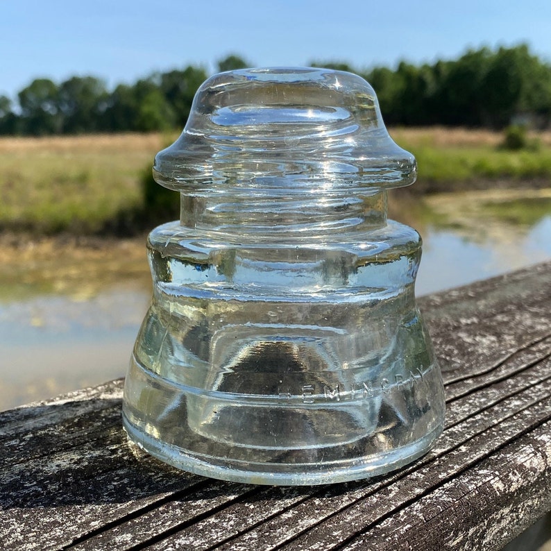 1944 Beehive Hemingray-45 Insulator Hemingray Clear W/ Smooth Base ...