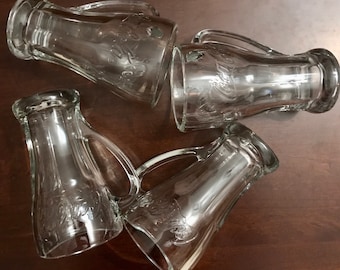 Schwerer Coca-Cola-Becher mit Griff Libbey 6,25 "großer Klarglas-Beschriftungsvorgang Coca Cola Coke Abgesetzter Soda-Brunnen Trinkglas Sundae