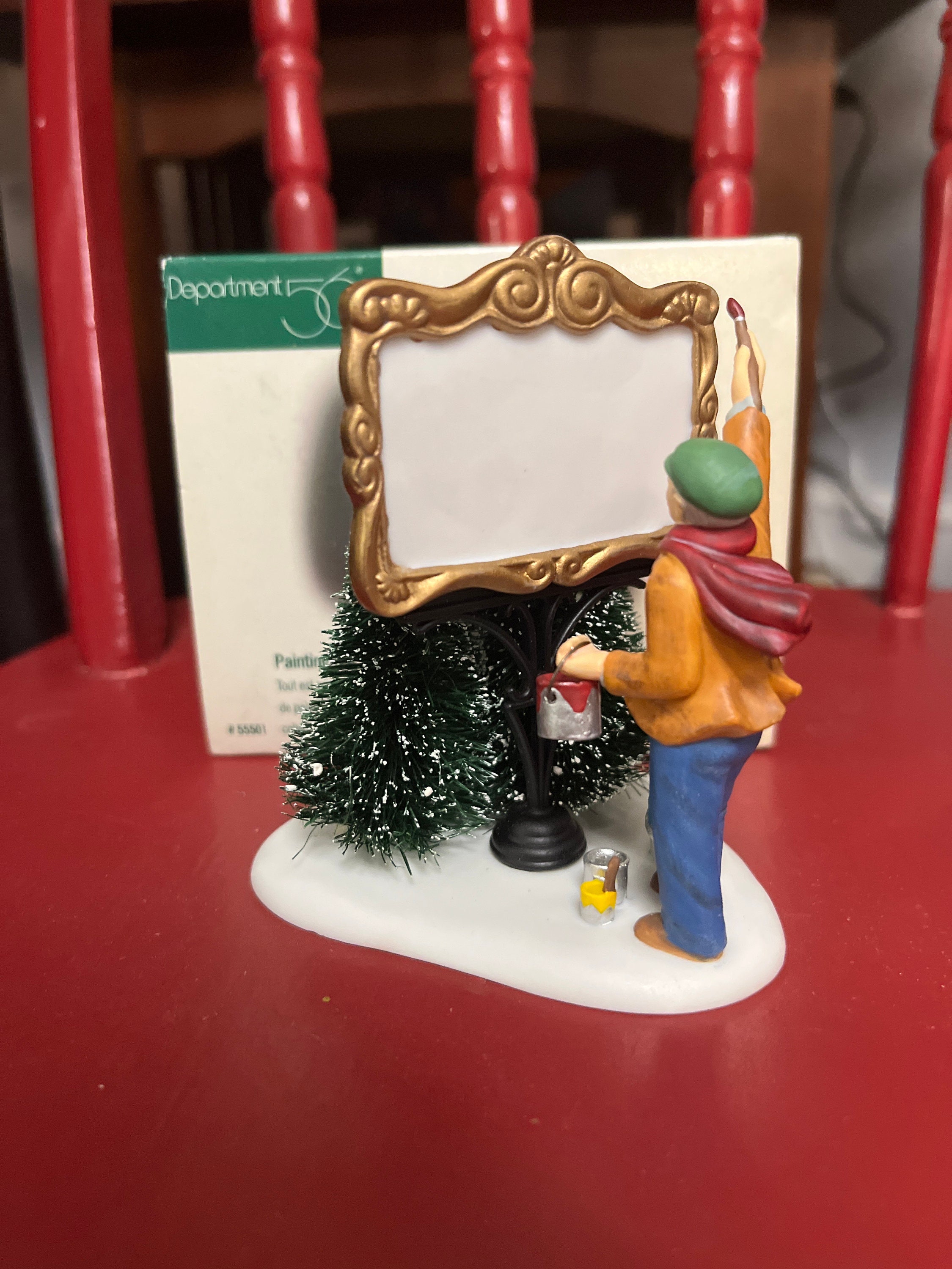 Vintage Department 56 “painting Our Own Village Sign” Figurine - Etsy