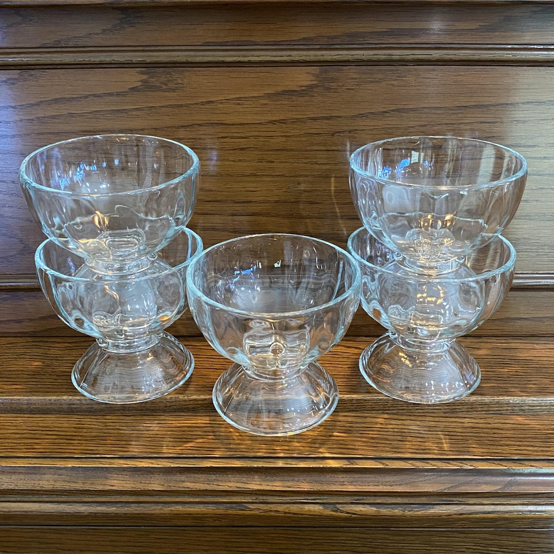 libbey-mexico-sundae-bowls-ribbed-glass-dessert-dishes-set-of-5-etsy