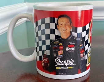 NASCAR & The Coca-Cola Racing Family 97 Kurt Busch Collectible Mug by Houston Harvest - Coffee Cup Sharpie Coke Coca Cola 1867FY05