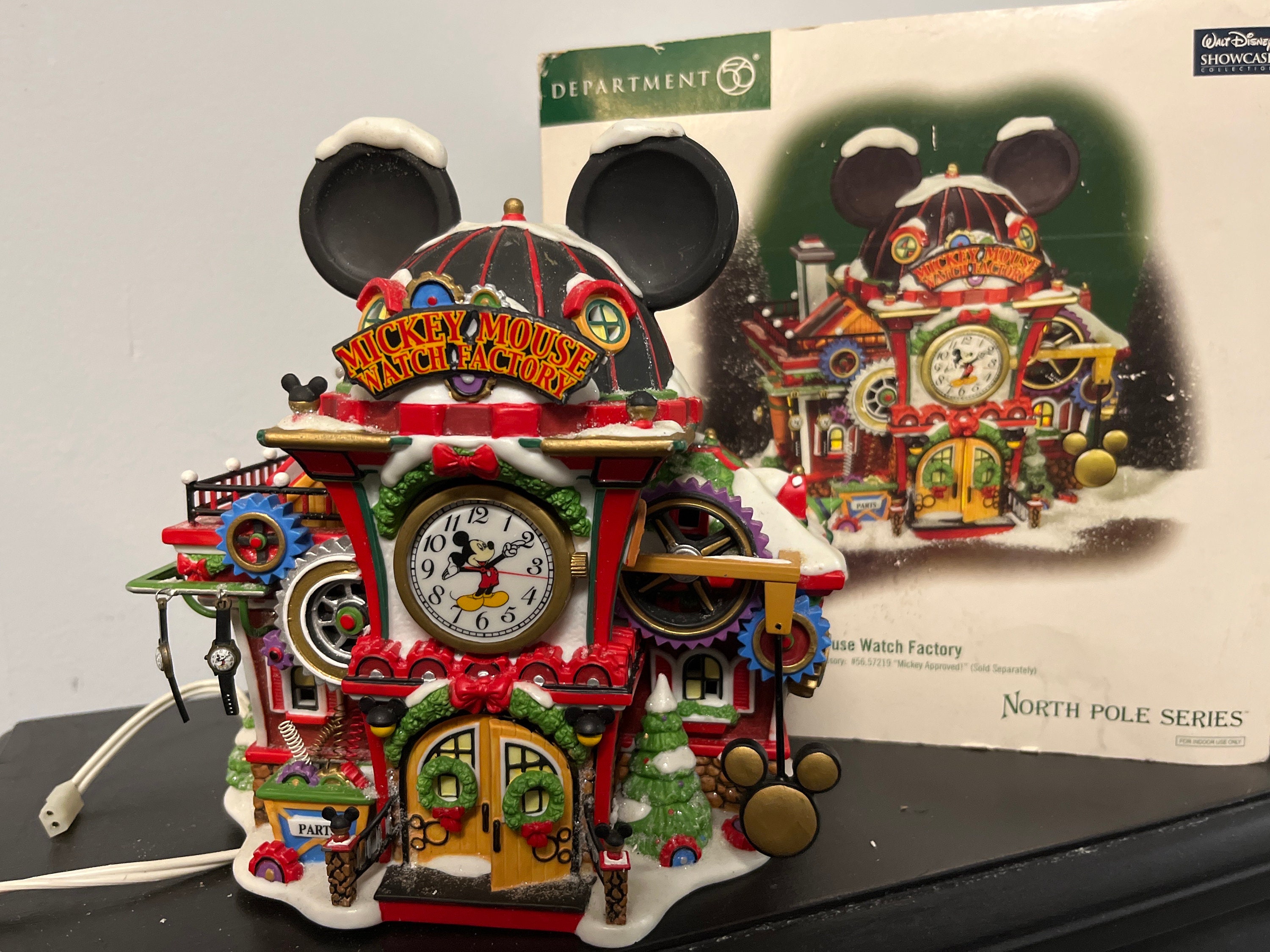 Mickey Mouse Watch Factory by Department 56 / North Pole Series 56.56951 /  Walt Disney Showcase Collection in Original Box 