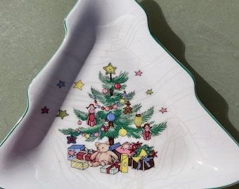 Nikko Japan kerstboombordjes, feestelijke snoepschaalset van 3