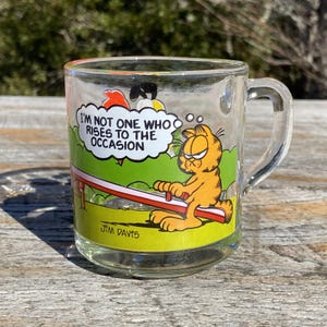 Tazas de cristal vintage de Garfield McDonald&#39;s - Tazas coleccionables de Jim Davis - Incluye 3 tazas diferentes para envío combinado