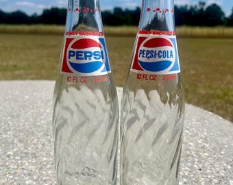 1978 Pepsi-Cola Glass Bottle – Red Dots Swirl 10 oz Collectible Beverage Container