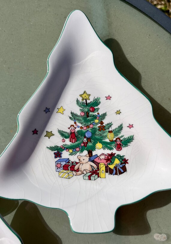 Nikko Japan Holiday Christmas Plates Set of 3 Christmas Tree Star