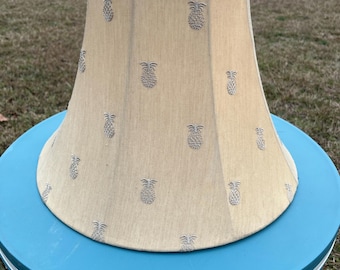 Vintage Bell Shaped Lamp Shade Victorian 8 Panel Bell Tulip Lampshade | Ivory Cream Beige