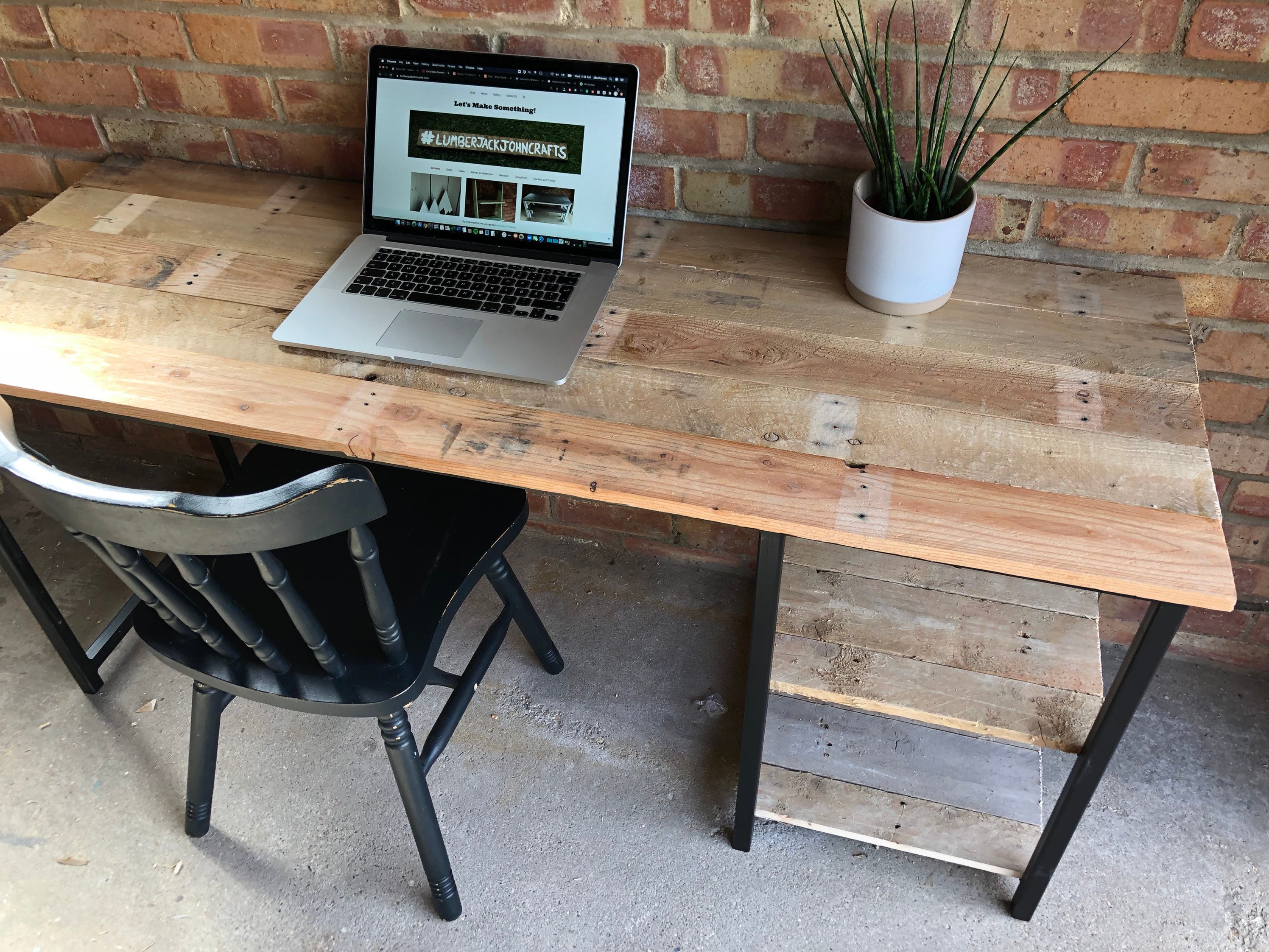 Escritorio de oficina casa con tableros de palets - Etsy España