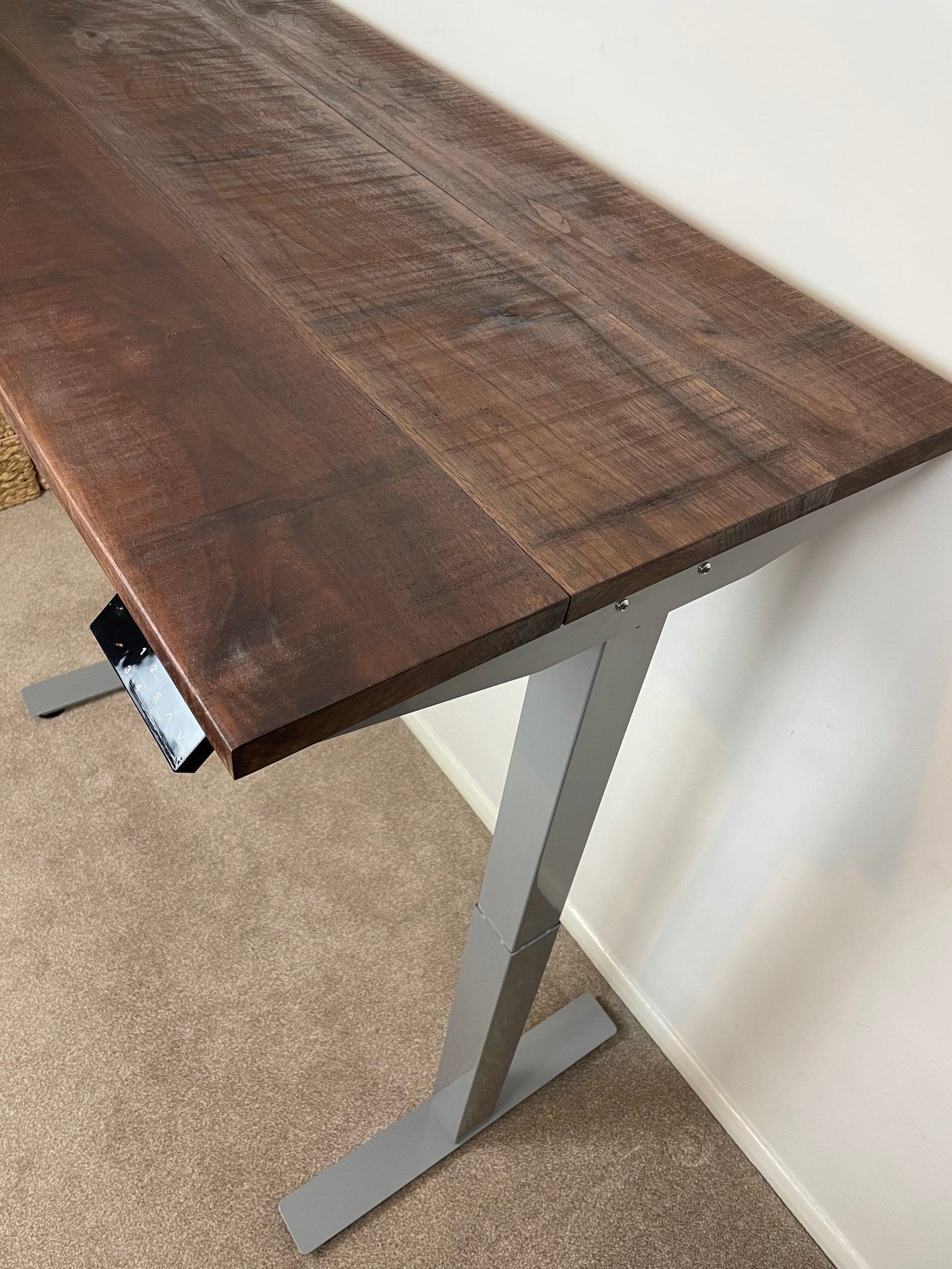 Walnut Standing Desk UK /electric Desk / Adjustable Desk Etsy UK