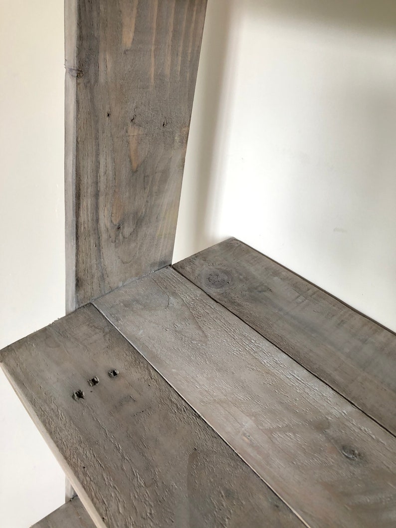 Ladder Shelf Gray Barnwood Etsy