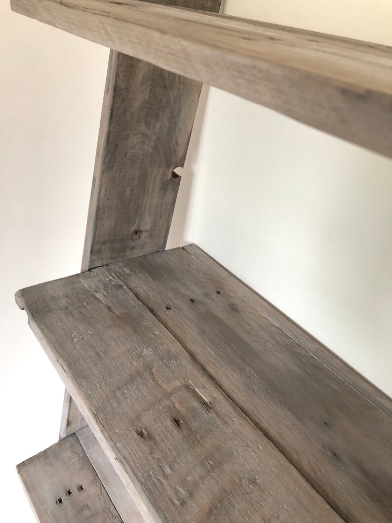 Ladder Shelf Gray Barnwood Etsy