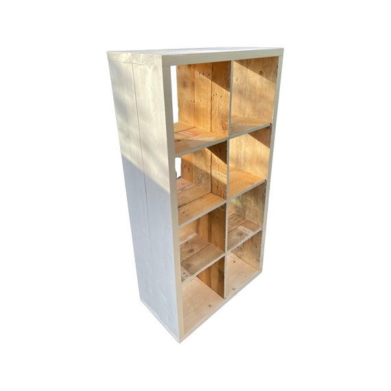 Kallax insert compatible cube storage rustic shelf