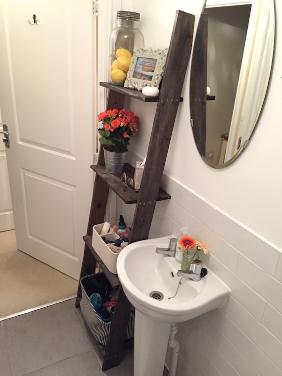 Etsy Bathroom Ladder Shelf Everything Bathroom