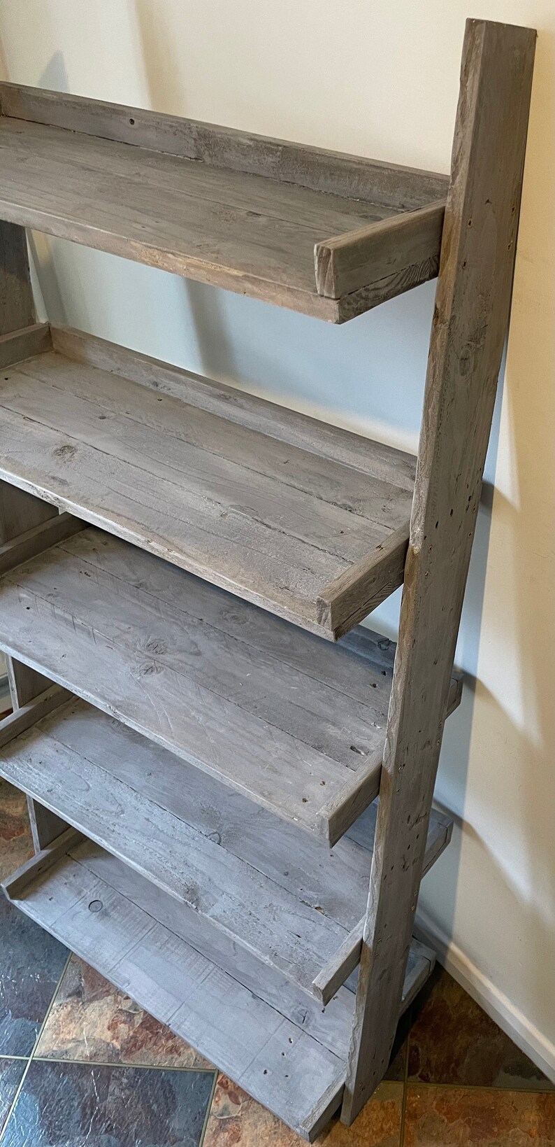 Ladder Shelf Gray Barnwood Etsy