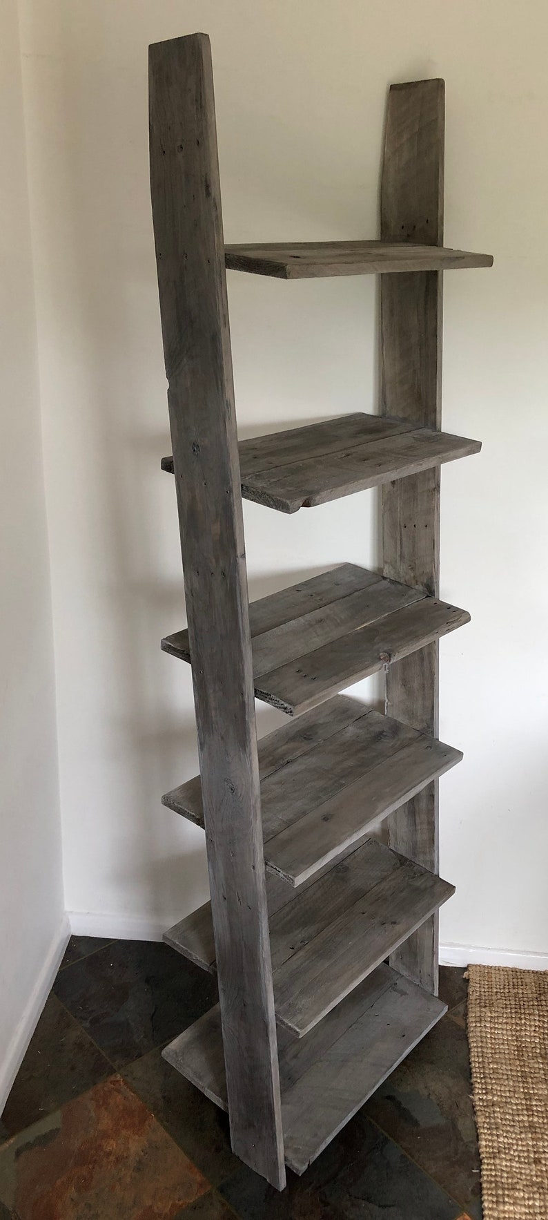 Ladder Shelf Gray Barnwood Etsy