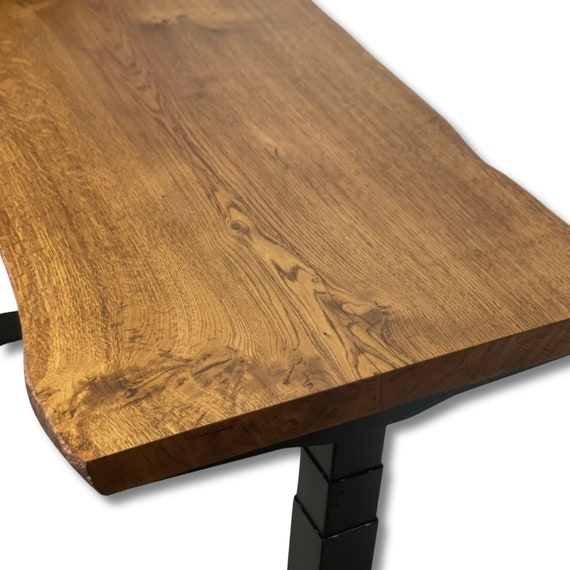 Live Edge Oak Standing Desk UK /Electric Desk / Adjustable Desk
