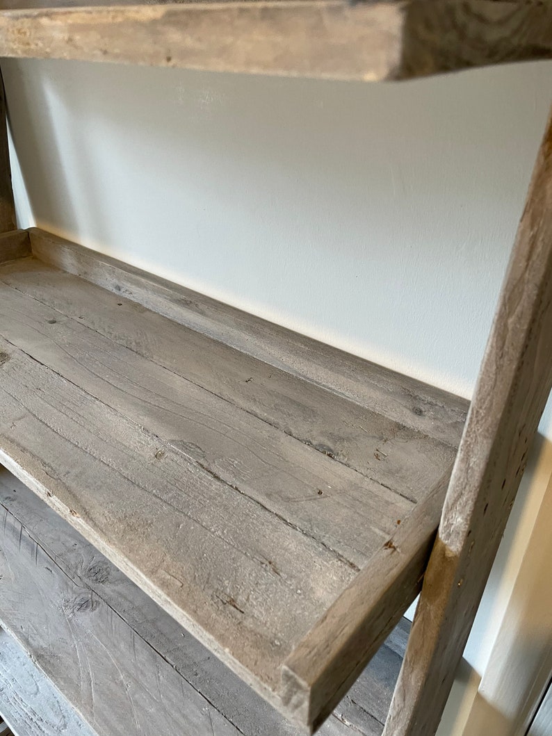 Ladder Shelf Gray Barnwood Etsy