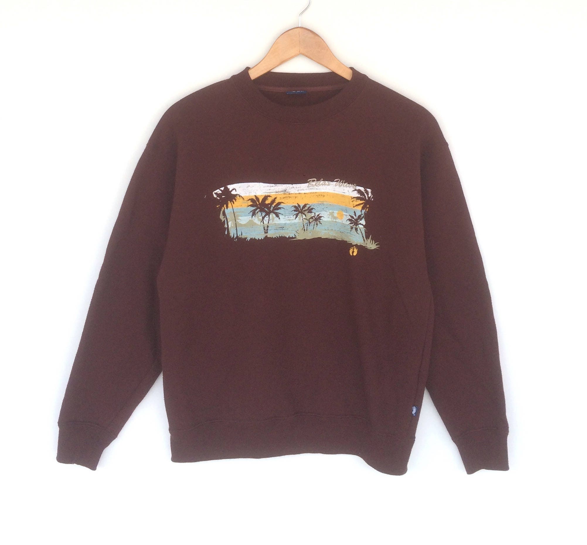 Accrocher les dix Sweatshirt surf taille moyenne couleur marron pull pull veste pull Sweat à capuche Vintage des années 90 Sweat-shirt Accrocher surf les dix Sweatshirt surf Accrocher taille moyenne couleur marron pull pull veste pull Sweat à capuche Vintage des années 90 Sweat-shirt 5ce2db