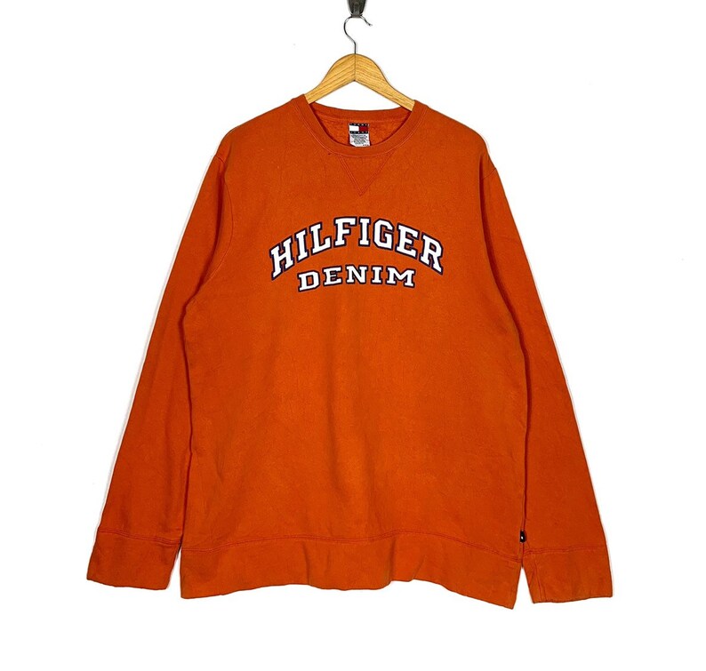 orange tommy hilfiger jumper