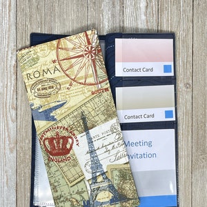 Travel tract holder/ tract organizer with pockets for meeting invitations and contact cards – JW ministry organizer