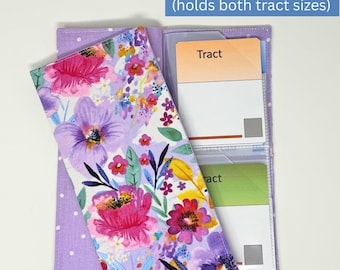 Lavender garden BOTH SIZE tract holder/ tract organizer