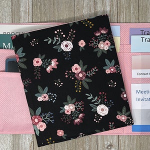 Organizzatore di letteratura floreale moderno con tasche per inviti a riunioni e biglietti da visita – Organizzatore del ministero JW, regalo pionieristico