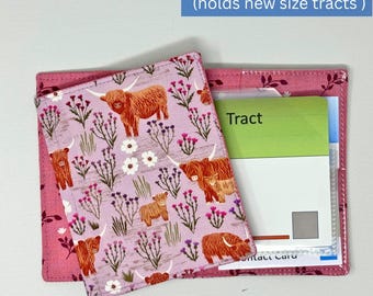 Highland Cow fields NEW SIZE tract holder/ tract organizer