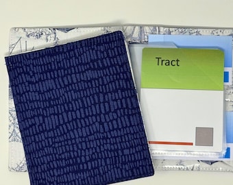 Blue Dash- NEW SIZE tract holder/ tract organizer