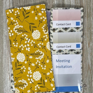 Goldenrod JW Tract holder/ tract organizer with pockets for meeting invitations and contact cards –JW  ministry organizer