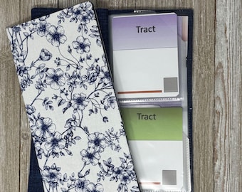 Portafolletos/organizador de folletos de tamaño NUEVO con flores de Toile