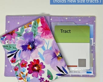 Lavender Garden- NEW SIZE tract holder/ tract organizer