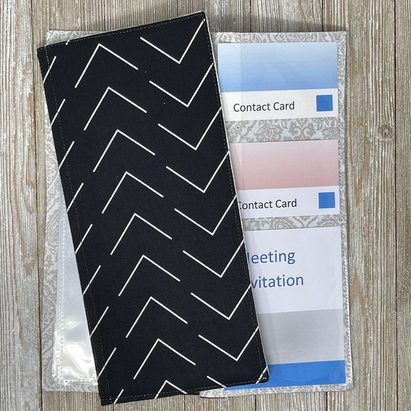 Chevrons tract holder/ tract organizer with pockets for meeting invitations and contact cards – JW ministry organizer