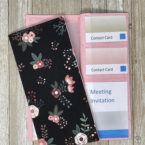 Modern flowers tract holder/ tract organizer with pockets for meeting invitations and contact cards – JW ministry organizer