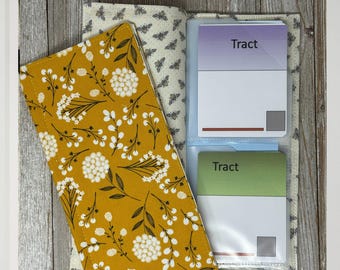 Goldenrod JW BOTH SIZES Tract holder/ tract organizer - sleeves for new tract size