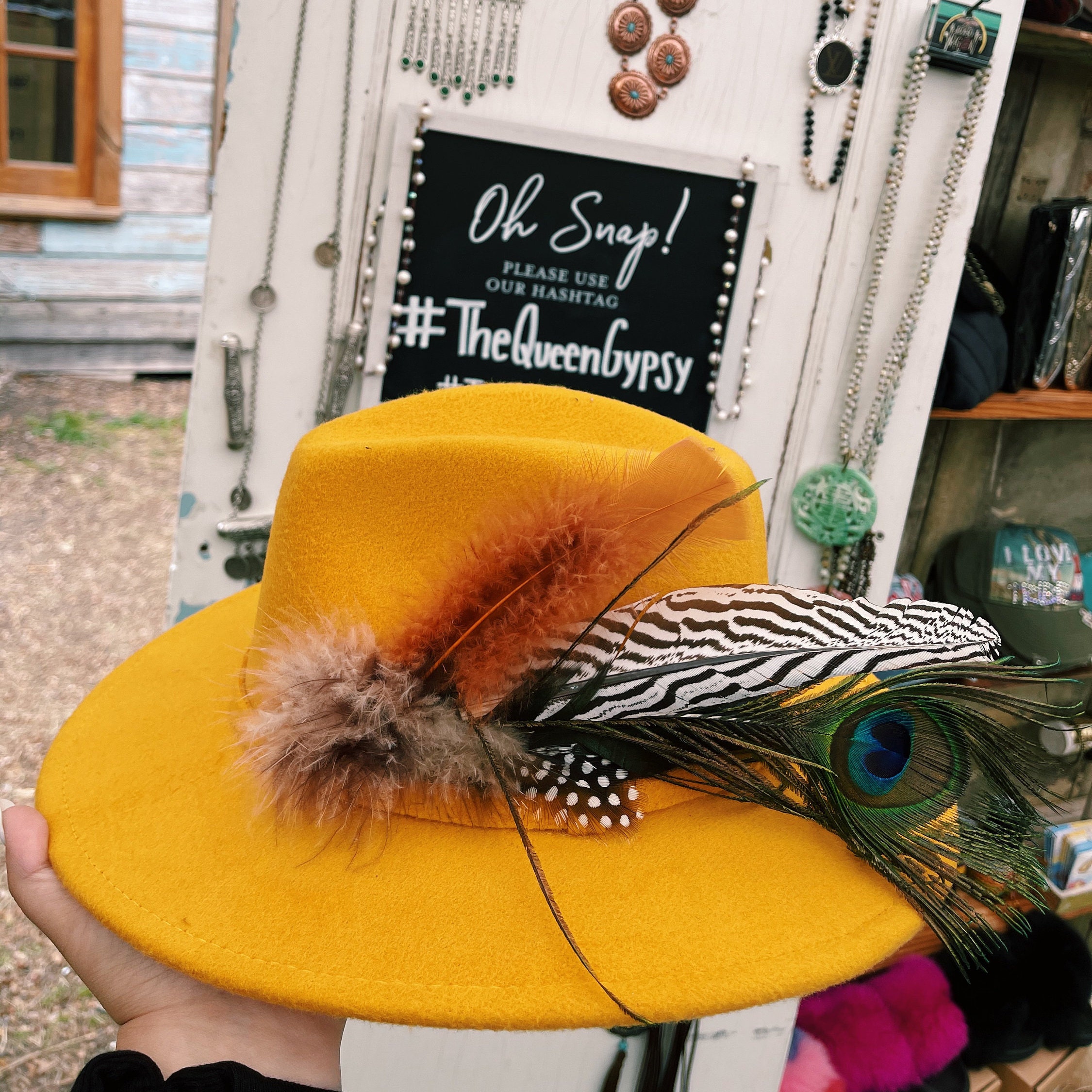 Mustard Yellow Felt Hat | Etsy