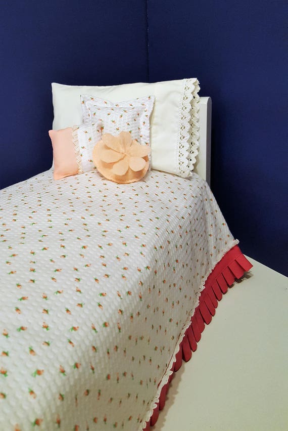 American Girl Maplelea 18 In Doll Bedding Rosebud Comforter Etsy